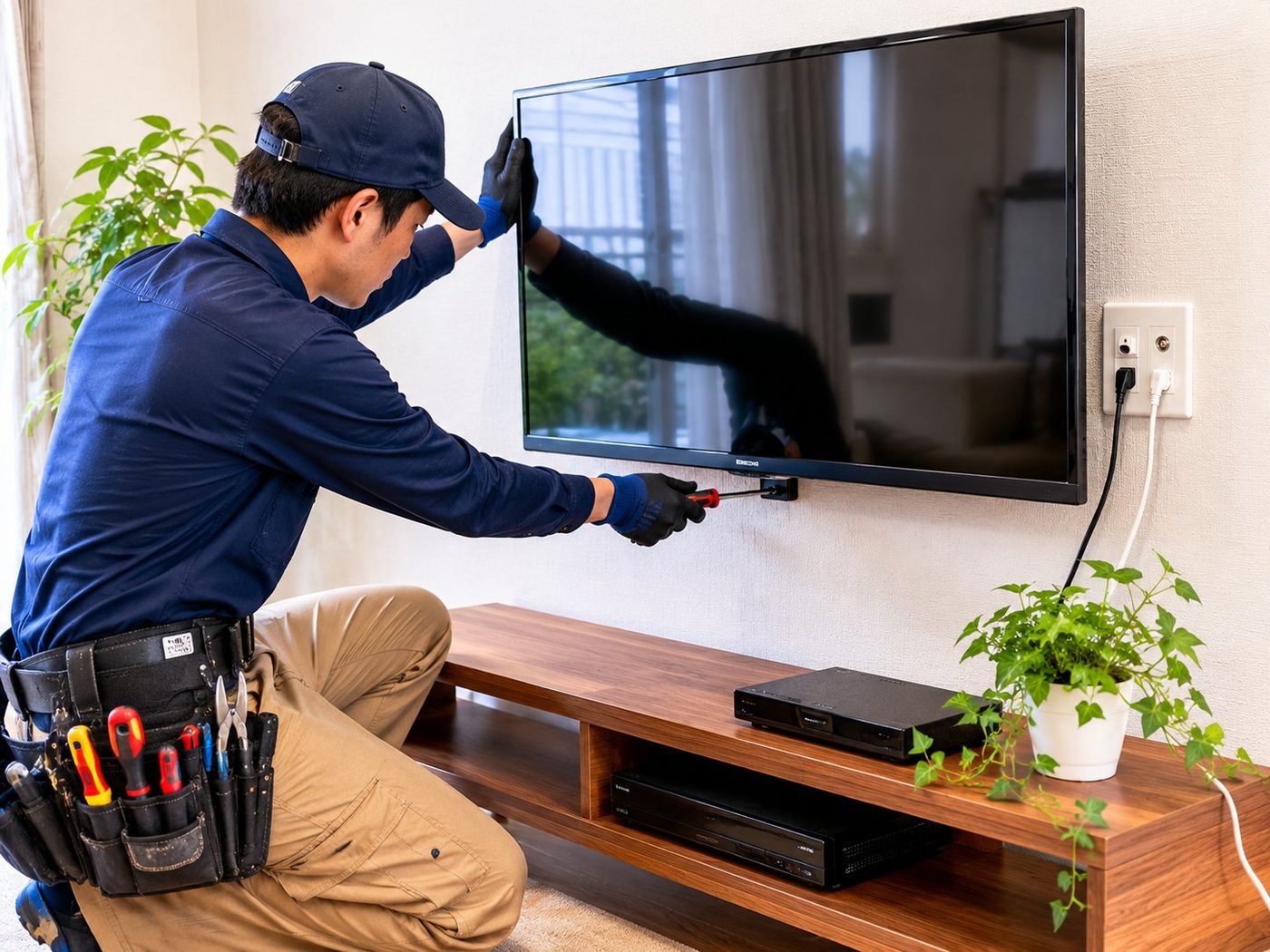 壁掛けテレビ取付
